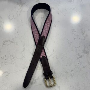 Vinyard Vines Whales Canvas Leather Club Belt - Men's 30
